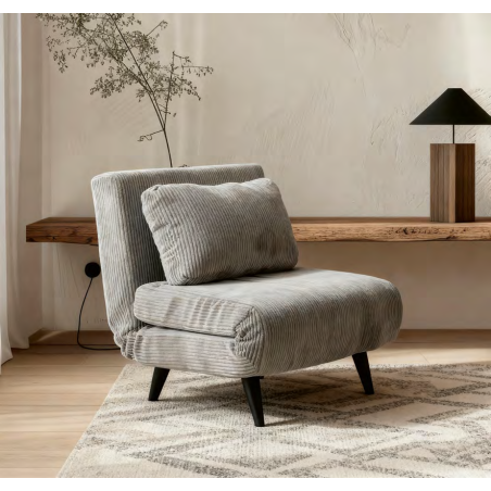 SILLON CAMA MOD. TIANA TELA C/ AZUL Y BEIGE