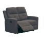 CONJUNTO  3 +2  PL. MOD. ENEKO RELAX MANUAL C/ MARRON OSCURO Y GRIS
