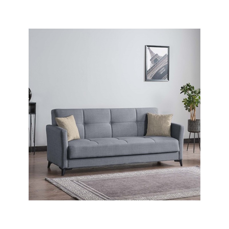 SOFA CAMA MOD. CLARISA TELA C/ GRIS Y MARRON SOFA CAMA MOD. CLARISA TELA C/ GRIS Y MARRON