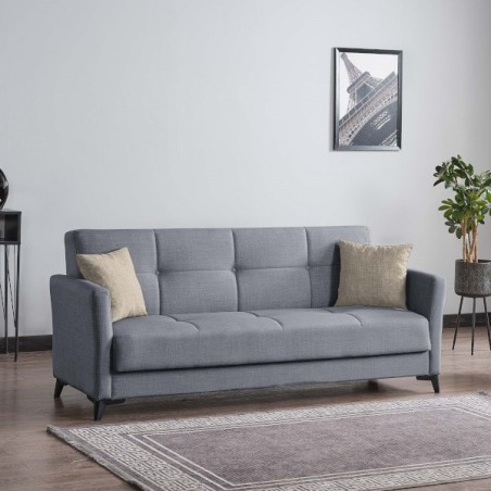 SOFA CAMA MOD. CLARISA TELA C/ GRIS  Y MARRON