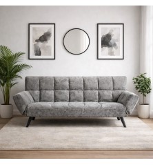SOFA CAMA MOD. VERA TELA C/ GRIS Y VERDE