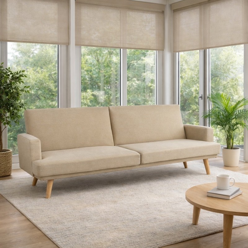 SOFA CAMA MOD. LUANCA C/ BEIGE CON BRAZOS SOFA CAMA MOD. LUANCA C/ BEIGE CON BRAZOS