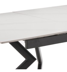MESA EXTENSIBLE MOD. OLIMPA (140/180 CM) TAPA BLANCA - PATA NEGRA