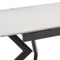 MESA EXTENSIBLE MOD. OLIMPA (140/180 CM) TAPA BLANCA - PATA NEGRA