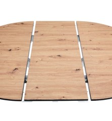 MESA COMEDOR EXTENSIBLE MOD. ALOWE  - PATAS C/ NEGRA  Y BLANCA 110/150*110*76 CM