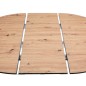 MESA COMEDOR EXTENSIBLE MOD. ALOWE  - PATAS C/ NEGRA  Y BLANCA 110/150*110*76 CM