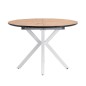 MESA COMEDOR EXTENSIBLE MOD. ALOWE  - PATAS C/ NEGRA  Y BLANCA 110/150*110*76 CM