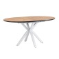 MESA COMEDOR EXTENSIBLE MOD. ALOWE  - PATAS C/ NEGRA  Y BLANCA 110/150*110*76 CM