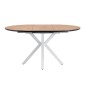 MESA COMEDOR EXTENSIBLE MOD. ALOWE  - PATAS C/ NEGRA  Y BLANCA 110/150*110*76 CM