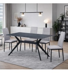 MESA COMEDOR FIJA MOD. STON 160X90X76 CM