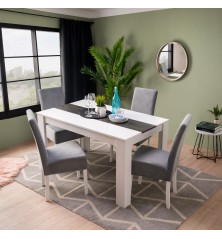 MESA COMEDOR MOD. DOMO BLANCO/NEGRO