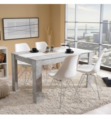 MESA COMEDOR MOD. DOMO CEMENTO/BLANCO
