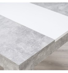 MESA COMEDOR MOD. DOMO CEMENTO/BLANCO