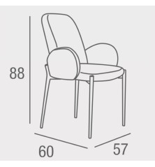 SILLA MOD. BECCA TELA