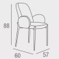 SILLA MOD. BECCA TELA