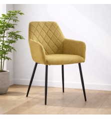 SILLA MOD. VALERIA TELA C/ GRIS, MARRON Y MOSTAZA - PATA NEGRA
