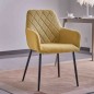 SILLA MOD. VALERIA TELA C/ GRIS, MARRON Y MOSTAZA  - PATA NEGRA