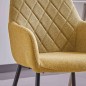 SILLA MOD. VALERIA TELA C/ GRIS, MARRON Y MOSTAZA  - PATA NEGRA