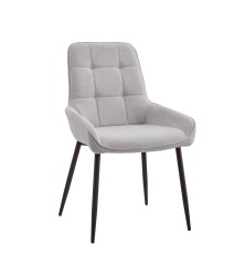 SILLA MOD. CARAKA TELA C/ GRIS, MARRON Y MOSTAZA  - PATA NEGRA