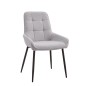 SILLA MOD. CARAKA TELA C/ GRIS, MARRON Y MOSTAZA - PATA NEGRA SILLA MOD. CARAKA TELA C/ GRIS, MARRON Y MOSTAZA - PATA NEGRA
