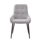 SILLA MOD. CARAKA TELA C/ GRIS, MARRON Y MOSTAZA - PATA NEGRA SILLA MOD. CARAKA TELA C/ GRIS, MARRON Y MOSTAZA - PATA NEGRA