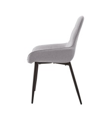 SILLA MOD. CARAKA TELA C/ GRIS, MARRON Y MOSTAZA  - PATA NEGRA
