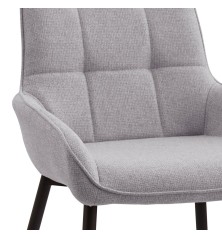 SILLA MOD. CARAKA TELA C/ GRIS, MARRON Y MOSTAZA  - PATA NEGRA