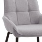 SILLA MOD. CARAKA TELA C/ GRIS, MARRON Y MOSTAZA - PATA NEGRA SILLA MOD. CARAKA TELA C/ GRIS, MARRON Y MOSTAZA - PATA NEGRA