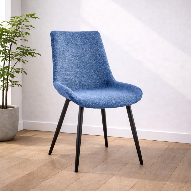 SILLA MOD. TAREK TELA C/ AZUL ,TEJA ,VERDE Y GRIS - PATA NEGRA SILLA MOD. TAREK TELA C/ AZUL ,TEJA ,VERDE Y GRIS - PATA NEGRA