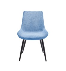 SILLA MOD. TAREK TELA C/ AZUL ,TEJA ,VERDE Y GRIS - PATA NEGRA