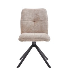 SILLA MOD. GALAN TELA C/ BEIGE Y GRIS - PATA NEGRA (GIRATORIA 360º) SE SIRVE EN CAJAS DE 4 UDS
