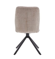 SILLA MOD. GALAN TELA C/ BEIGE Y GRIS - PATA NEGRA (GIRATORIA 360º) SE SIRVE EN CAJAS DE 4 UDS
