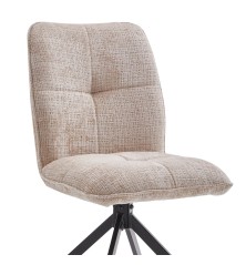 SILLA MOD. GALAN TELA C/ BEIGE Y GRIS - PATA NEGRA (GIRATORIA 360º) SE SIRVE EN CAJAS DE 4 UDS