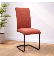 SILLA MOD. CLARA PATA NEGRA TELA C/ CORAL SE SIRVE EN CAJAS DE 4 UDS