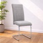 SILLA MOD. CLARA PATA CROMO TELA C/ GRIS. SE SIRVE EN CAJAS DE 4 UDS SILLA MOD. CLARA PATA CROMO TELA C/ GRIS. SE SIRVE EN CAJAS DE 4 UDS