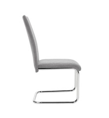 SILLA MOD. CHIARA PATA CROMO TELA C/ GRIS. SE SIRVE EN CAJAS DE 4 UDS
