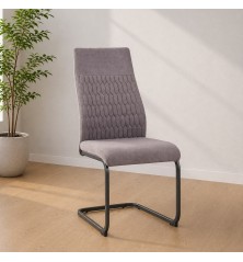 SILLA MOD. NAYARA TELA C/BEIGE Y GRIS CAJA DE 4 UDS