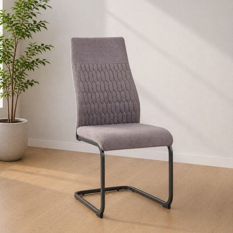 SILLA MOD. NAYARA TELA C/BEIGE Y GRIS CAJA DE 4 UDS SILLA MOD. NAYARA TELA C/BEIGE Y GRIS CAJA DE 4 UDS