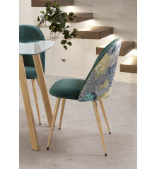 SILLA MOD. DARA PATA MADERA C/ VERDE SE SIRVE EN CAJA DE 4 UDS