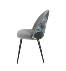 SILLA MOD. DARA PATA NEGRA/GRIS OSCURO - ESTAMPADO B/N