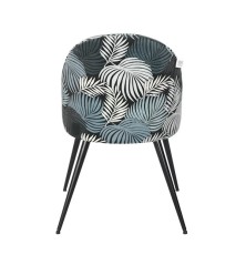 SILLA MOD. DARA PATA NEGRA/GRIS OSCURO - ESTAMPADO B/N