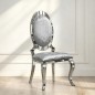 SILLA MOD. BAST TELA BLANCA Y GRIS - PATA CROMO SE SIRVE EN CAJAS DE 4 UDS SILLA MOD. BAST TELA BLANCA Y GRIS - PATA CROMO SE SIRVE EN CAJAS DE 4 UDS