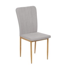SILLA MOD. SELMA TELA BEIGE CLARO, GRIS Y CHOCOLATE  / PATA MADERA SE SIRVE EN CAJAS DE 6 UDS