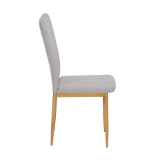 SILLA MOD. SELMA TELA BEIGE CLARO, GRIS Y CHOCOLATE  / PATA MADERA SE SIRVE EN CAJAS DE 6 UDS