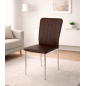 SILLA MOD. ALAN PU BLANCO Y CHOCO /PATA CROMO SE SIRVE EN CAJAS DE 6 UDS SILLA MOD. ALAN PU BLANCO Y CHOCO /PATA CROMO SE SIRVE EN CAJAS DE 6 UDS