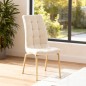 SILLA MOD. JANA TELA C/ BEIGE PATA MADERA CAJA DE 4 UDS SILLA MOD. JANA TELA C/ BEIGE PATA MADERA CAJA DE 4 UDS