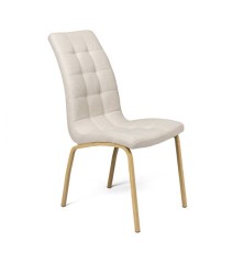 SILLA MOD. JANA TELA C/ BEIGE PATA MADERA CAJA DE 4 UDS
