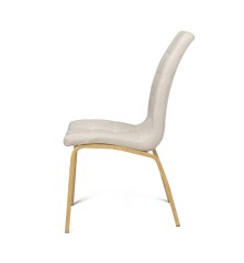 SILLA MOD. JANA  TELA C/ BEIGE PATA MADERA CAJA DE 4 UDS