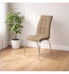 SILLA MOD. LIDIA TELA C/ GRIS Y MARRON  CAJAS DE 4 UDS