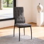 SILLA MOD. FLORA PATA NEGRA - TELA C/ GRIS OSCURO CAJAS DE 6 UDS SILLA MOD. FLORA PATA NEGRA - TELA C/ GRIS OSCURO CAJAS DE 6 UDS
